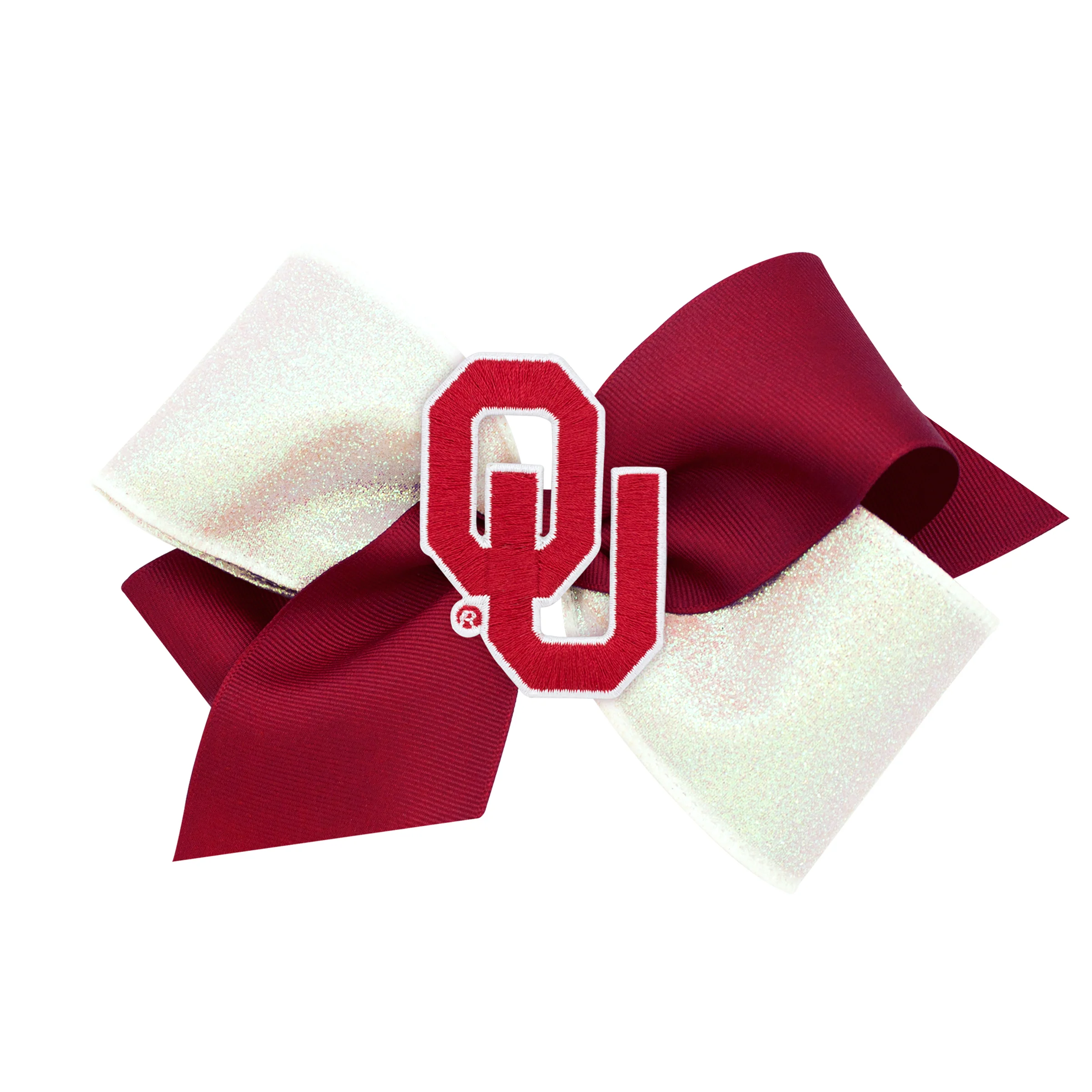 Two-Tone Glitz and Grosgrain Collegiate Bow - Image 12