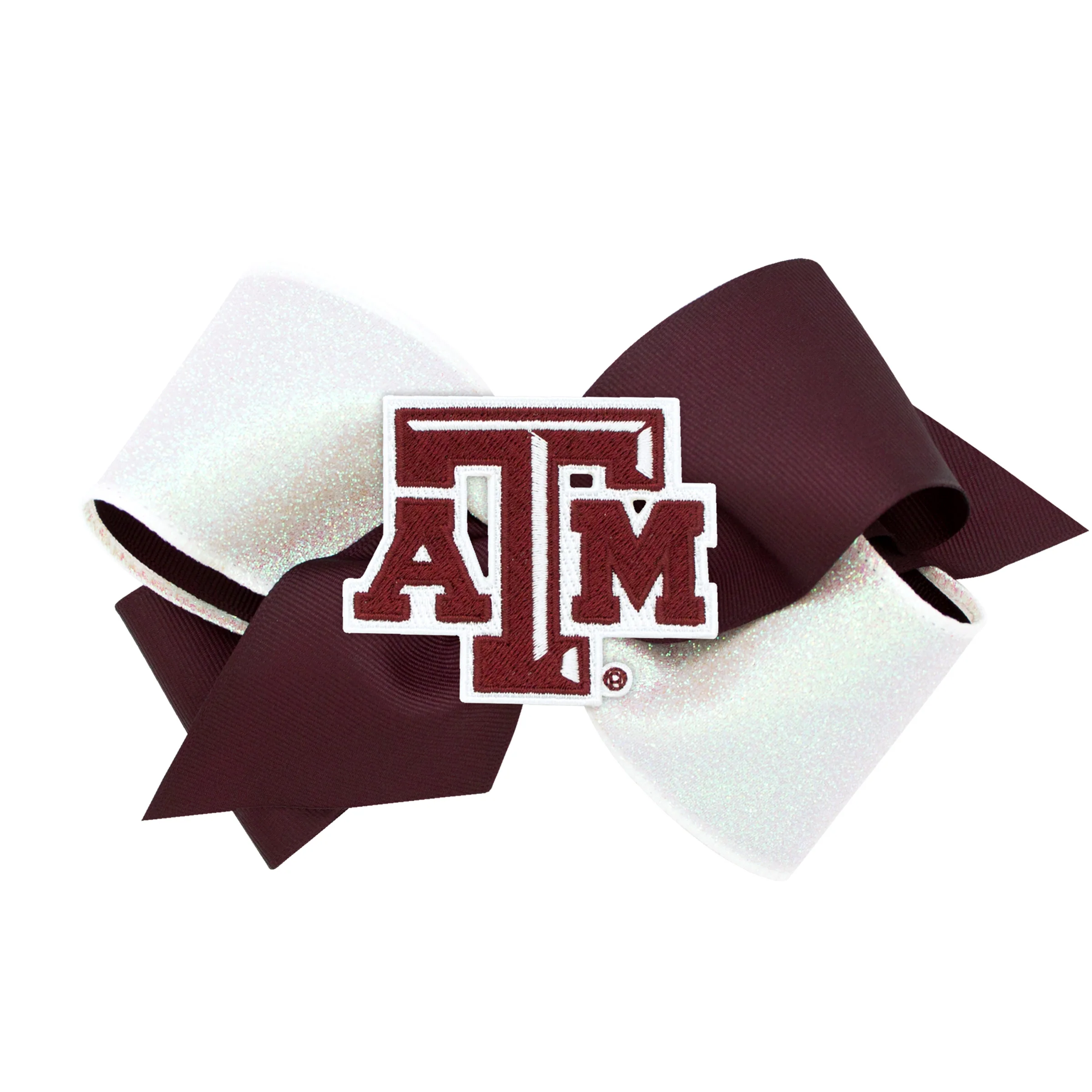 Two-Tone Glitz and Grosgrain Collegiate Bow - Image 15