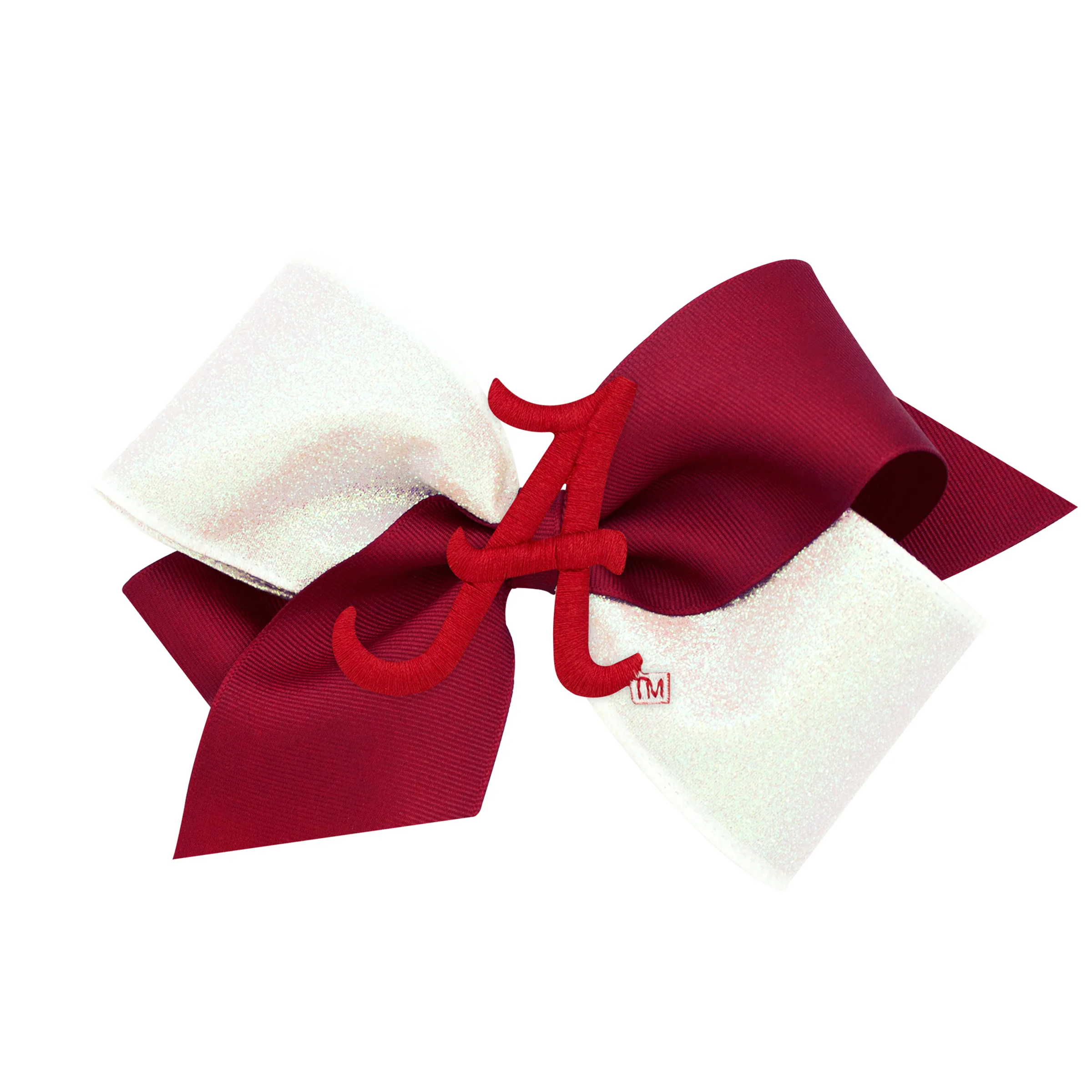 Two-Tone Glitz and Grosgrain Collegiate Bow - Image 16