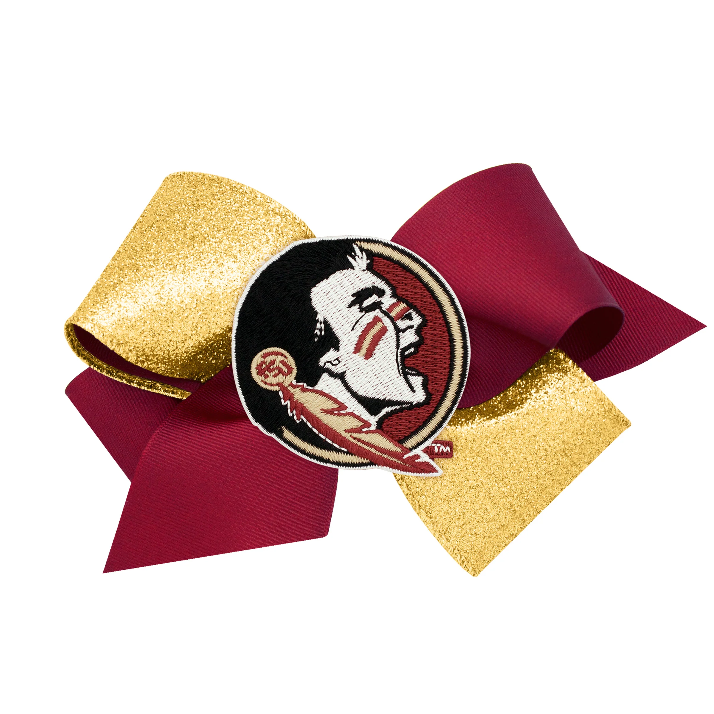 Two-Tone Glitz and Grosgrain Collegiate Bow - Image 8