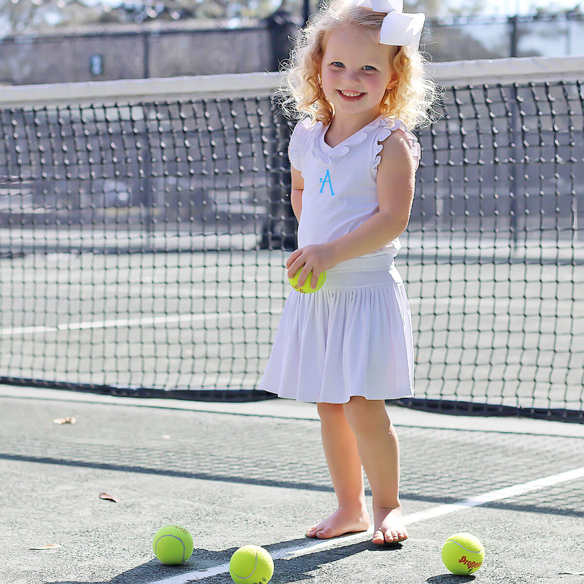 White Ruffle Tennis Skirt Set - Image 4