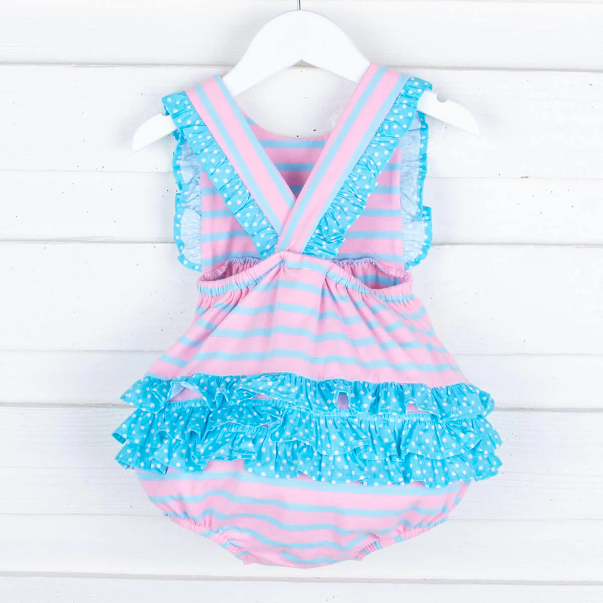 Under The Sea Mermaid Pink Knit Ruffle Bubble - Image 3