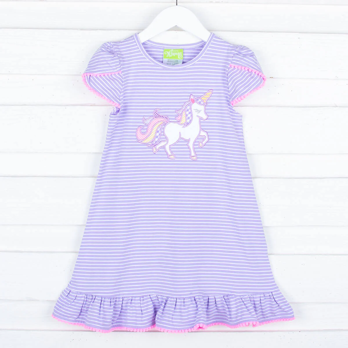 Unicorn Lavender Stripe Milly Dress - Image 4
