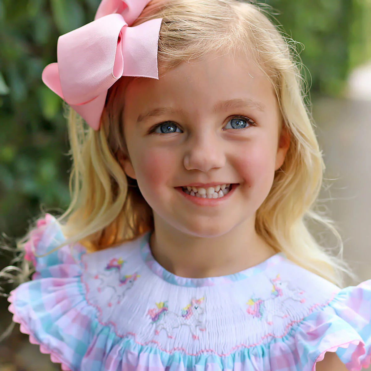 Unicorn Pink and Aqua Plaid Bubble - Image 2