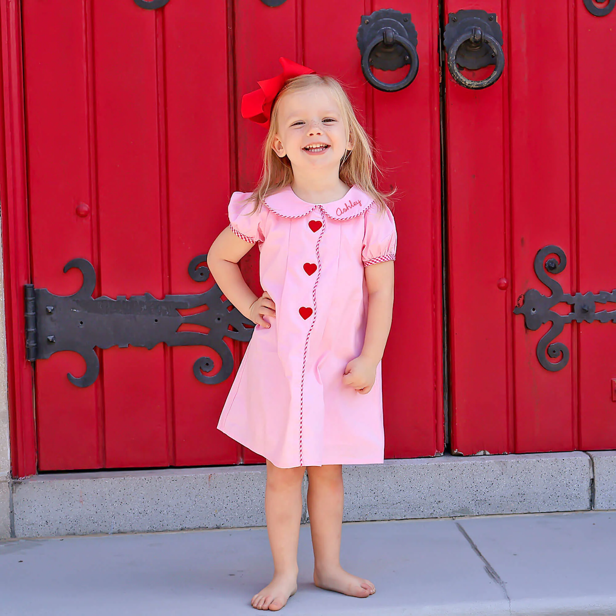 Valentine Hearts Pink Jane Dress - Image 3