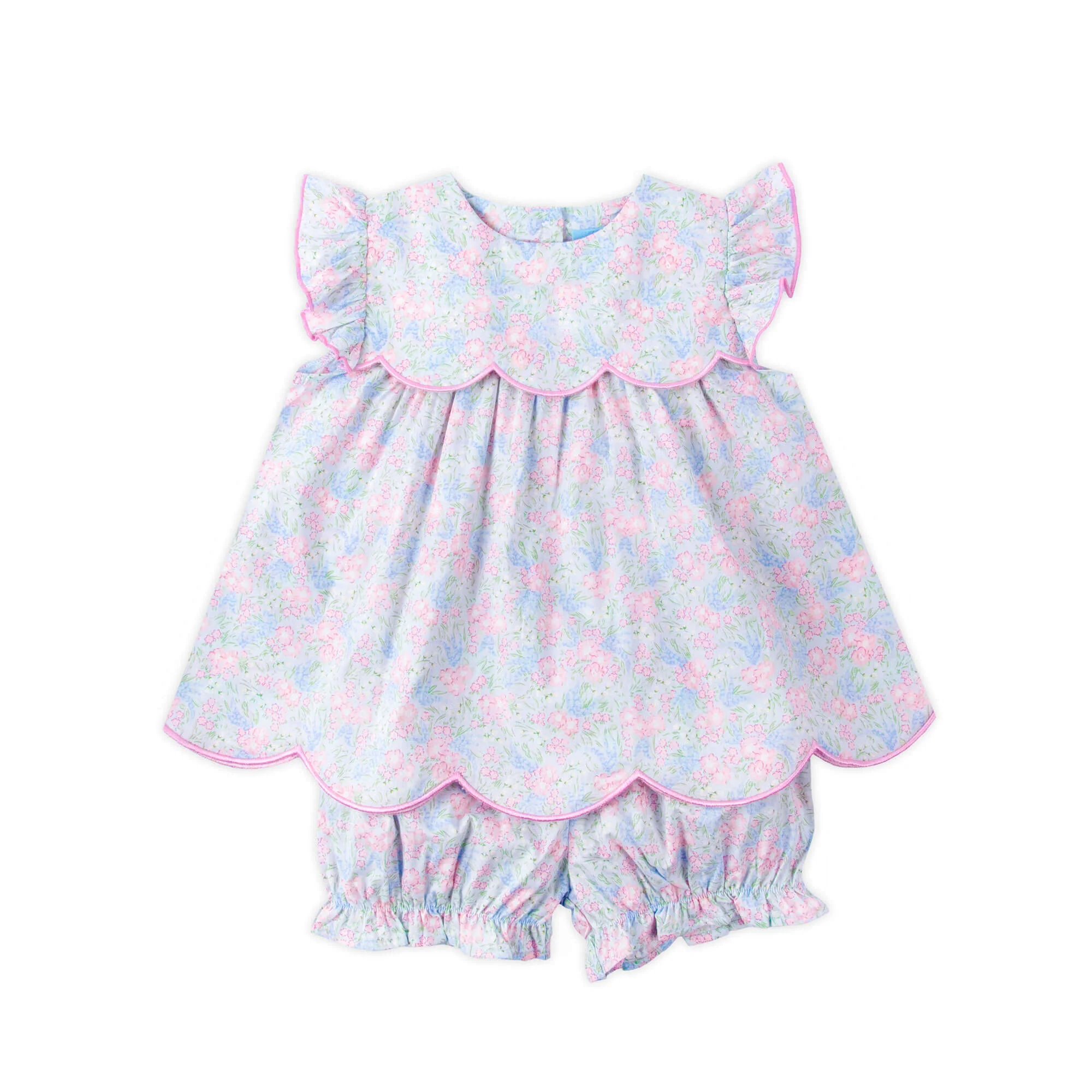 Vintage Garden Blue Floral Amelia Bloomer Set - Image 2