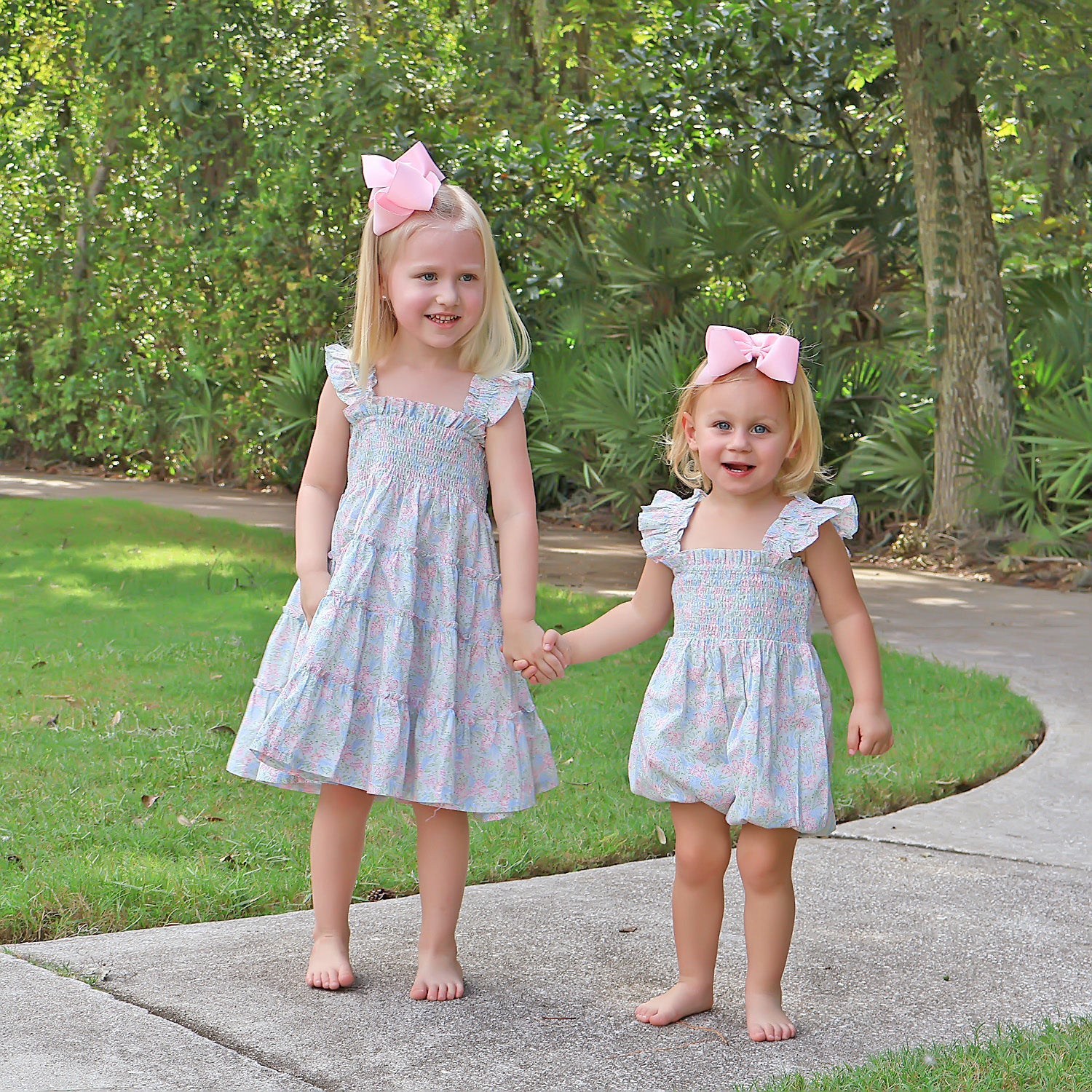 Vintage Garden Blue Smocked Willow Dress - Image 4