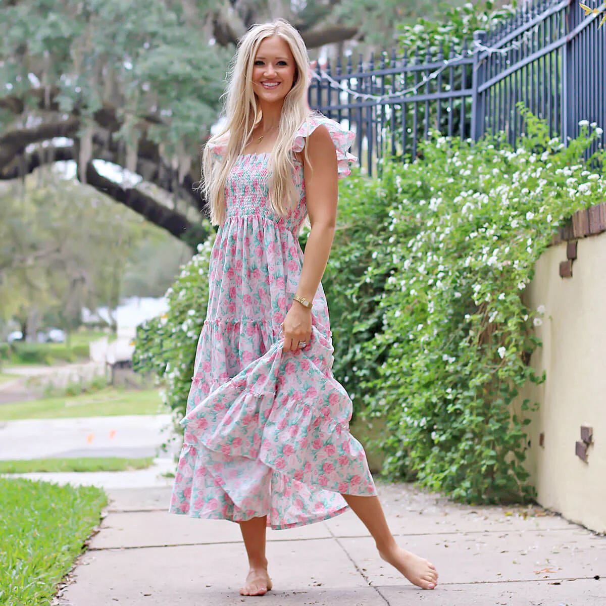 Vintage Rose Willow Women's Dress - Image 2