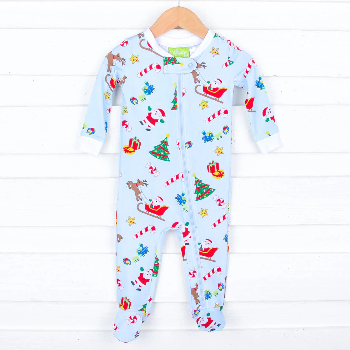 We Believe In Santa Blue Zip Sleeper - Image 3