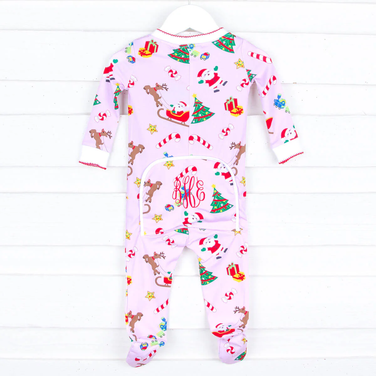 We Believe In Santa Pink Zip Sleeper - Image 2