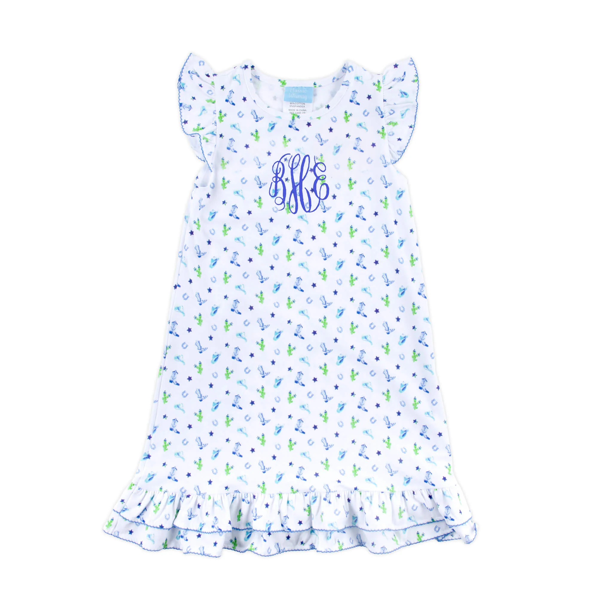 Round Top Blue Adalyn Dress - Image 4