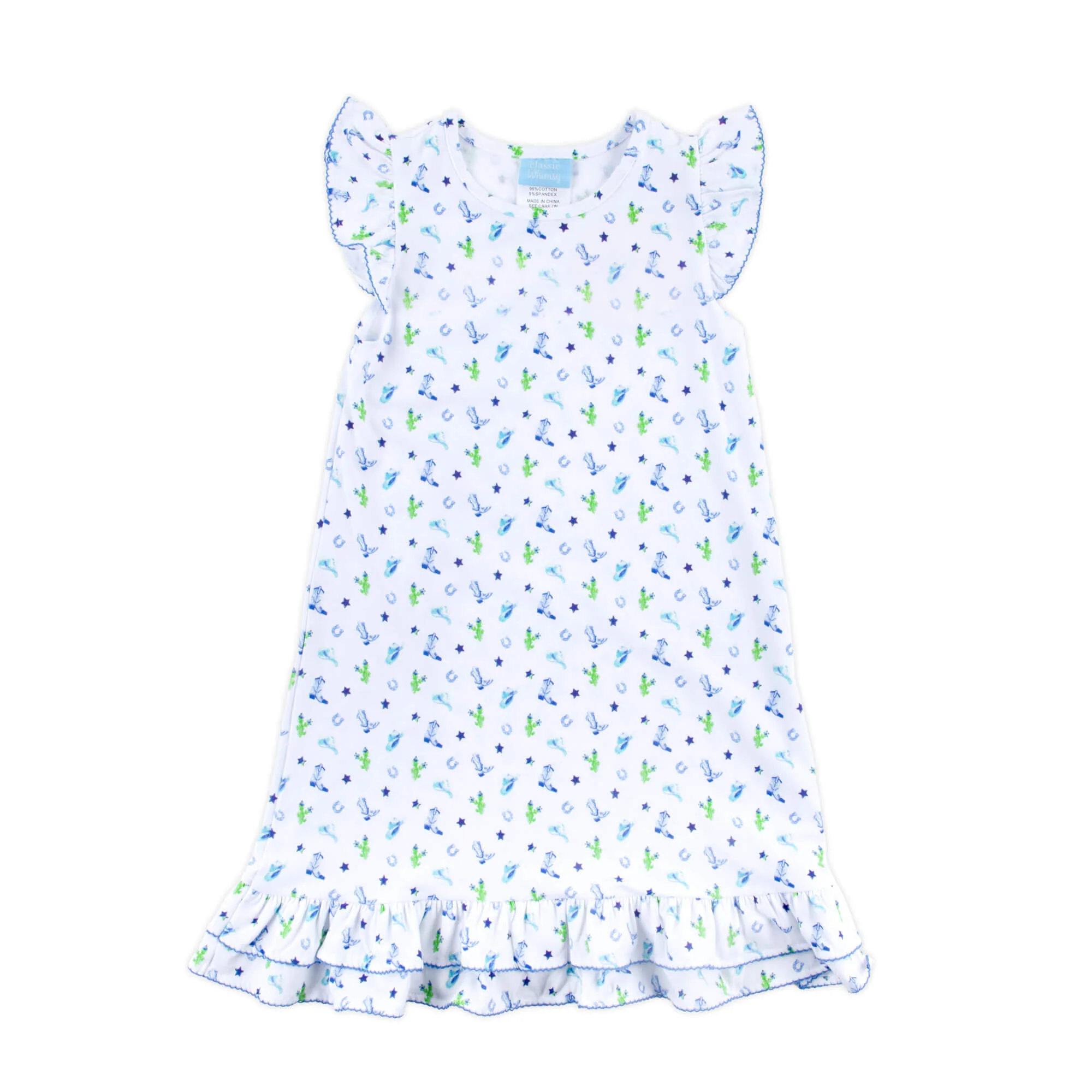 Round Top Blue Adalyn Dress - Image 6
