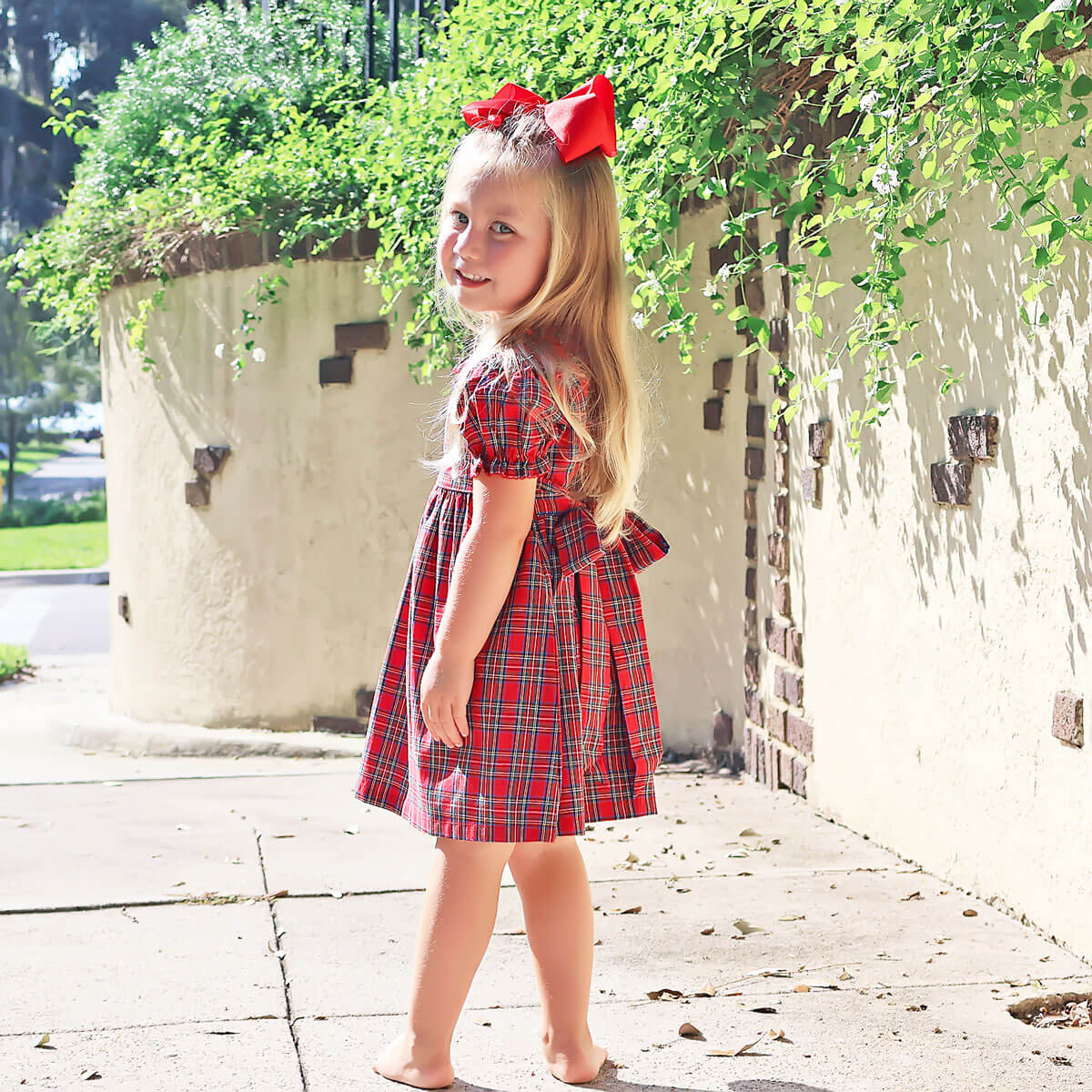 Westmount Plaid Red Sash Dress - Image 2