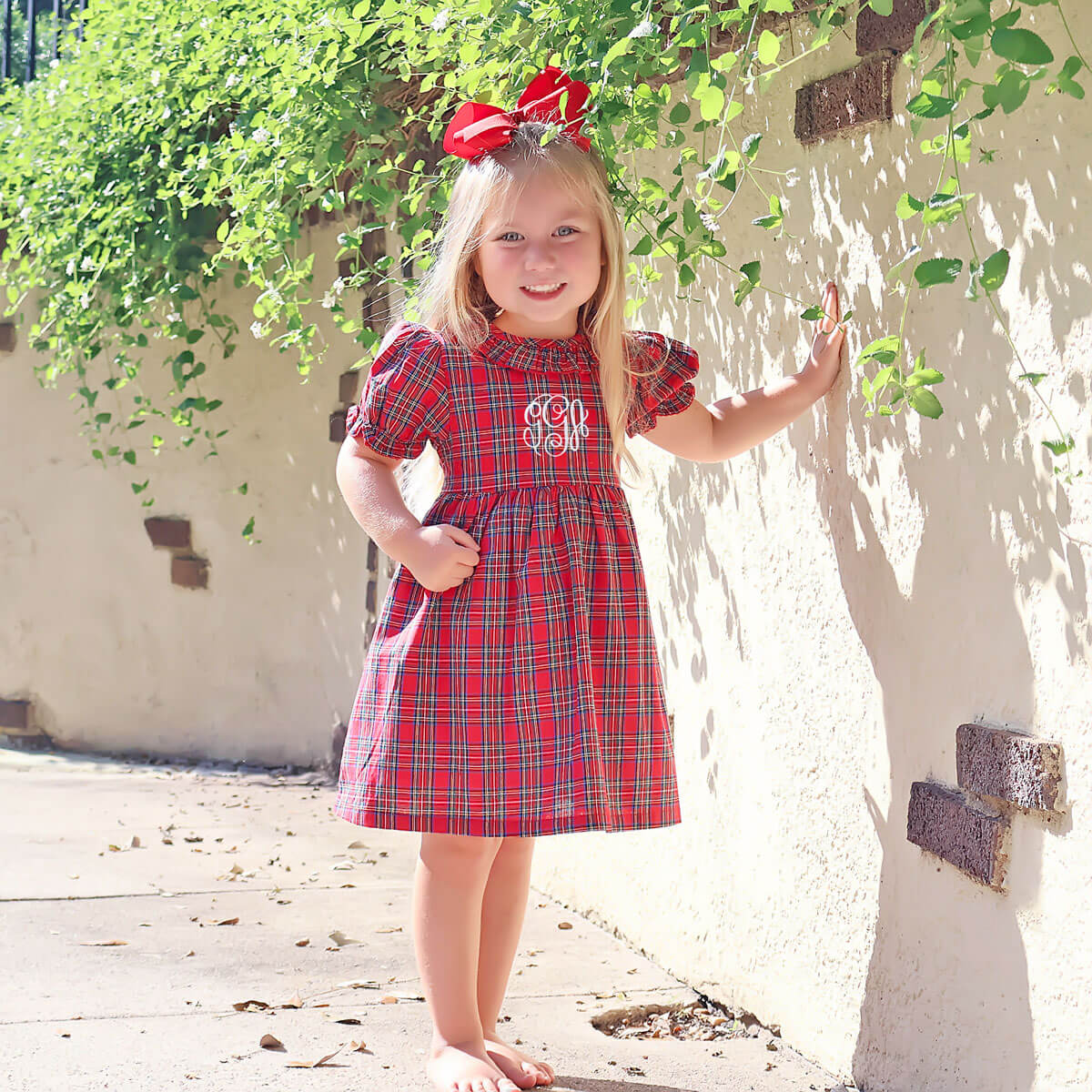 Westmount Plaid Red Sash Dress - Image 8