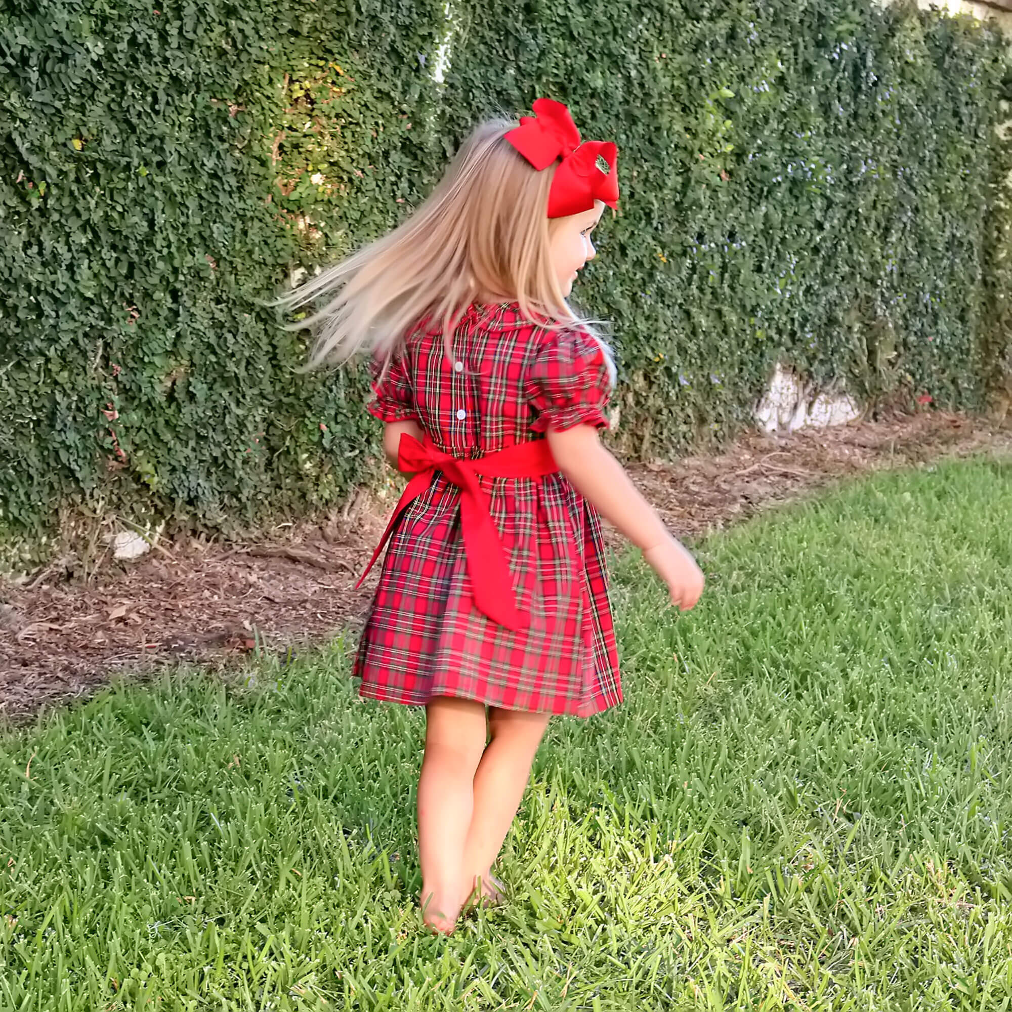 Westmount Plaid Red Paige Dress - Image 5