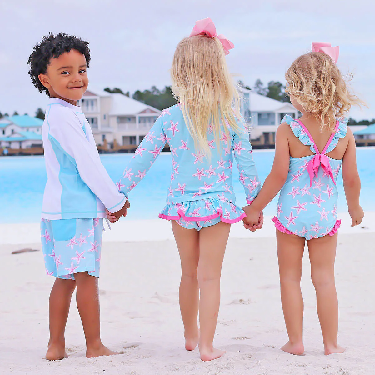 White and Blue Long Sleeve Rash Guard - Image 2