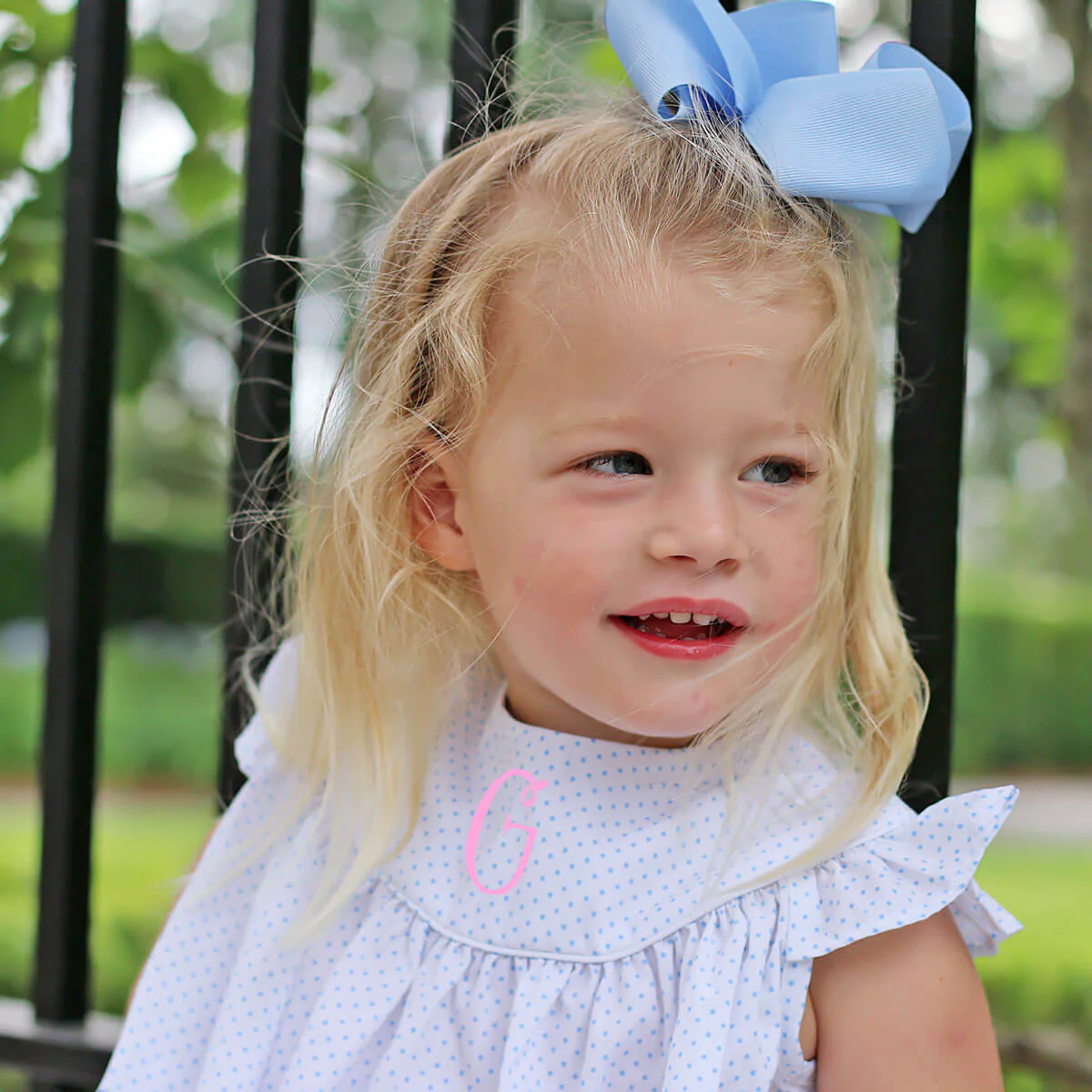 Light Blue Polka Dot Lucy Bubble - Image 2