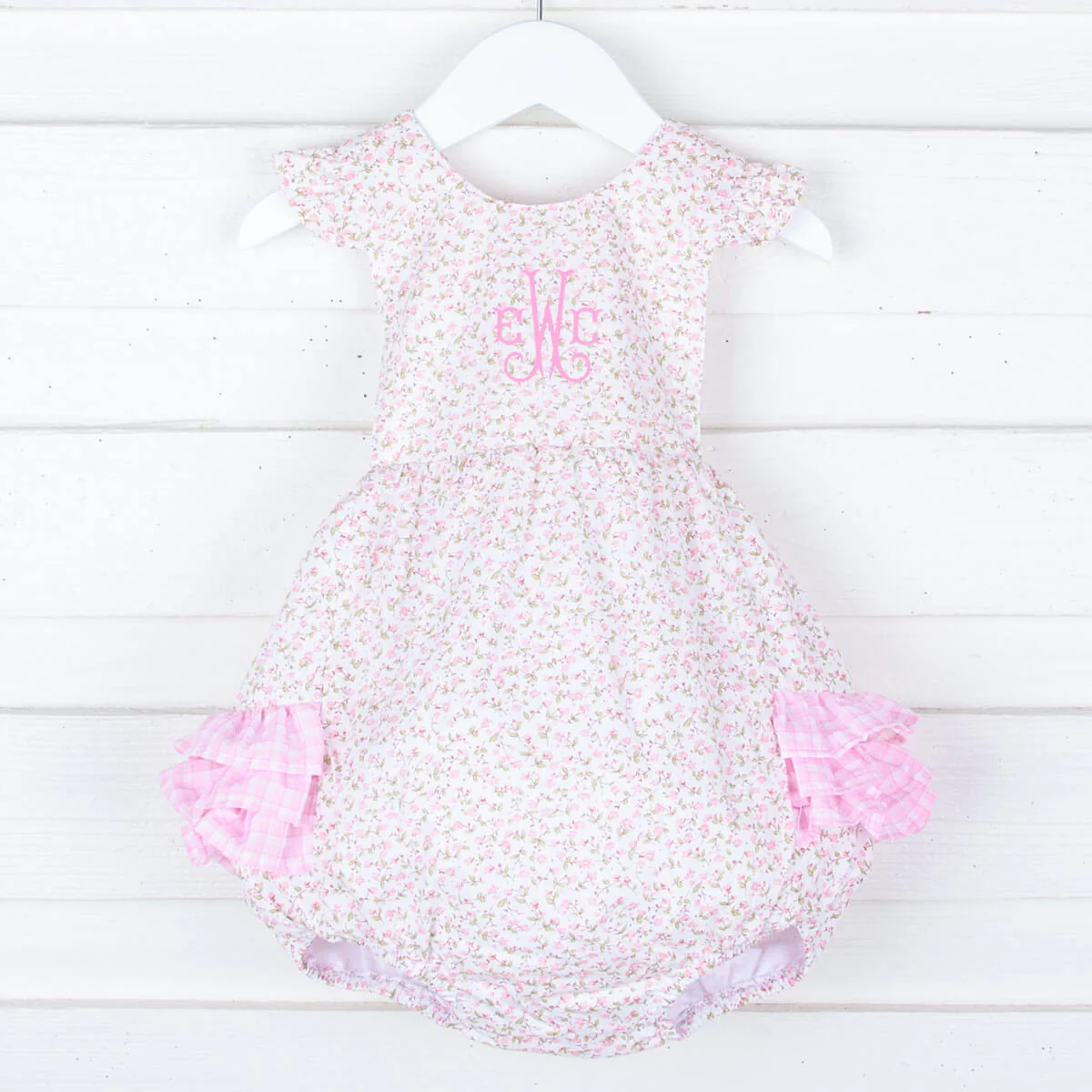 Sweet Rose Pink Floral Ruffle Bubble - Image 3