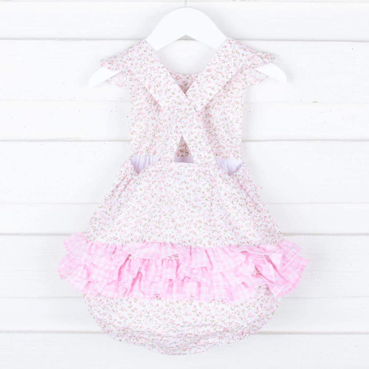 Sweet Rose Pink Floral Ruffle Bubble - Image 4