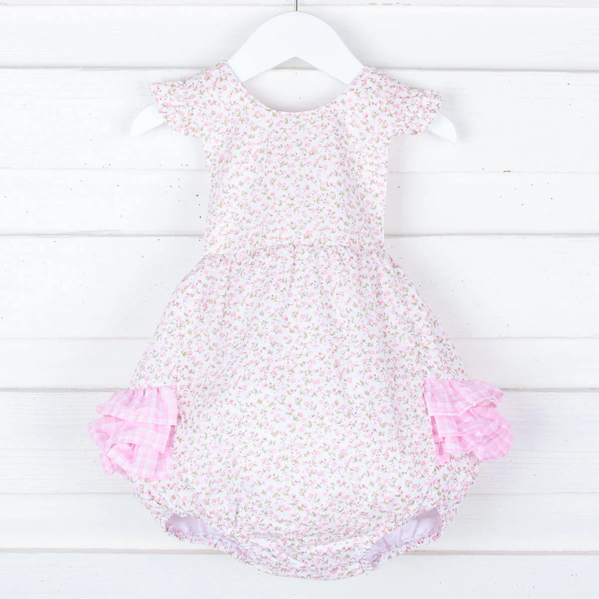 Sweet Rose Pink Floral Ruffle Bubble - Image 5