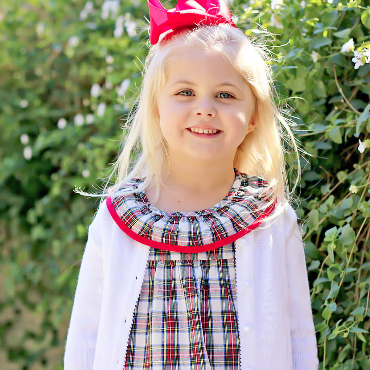 White Christmas Plaid Mary Legging Set - Image 3