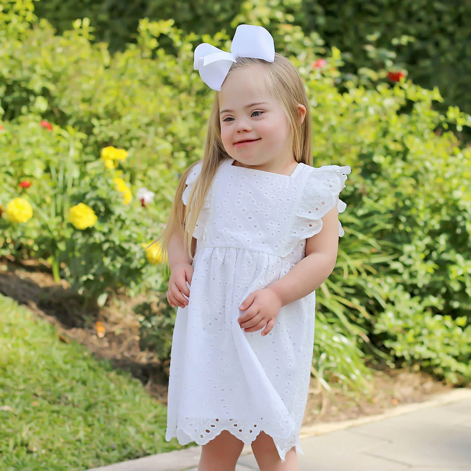 White Eyelet Dress - Image 3