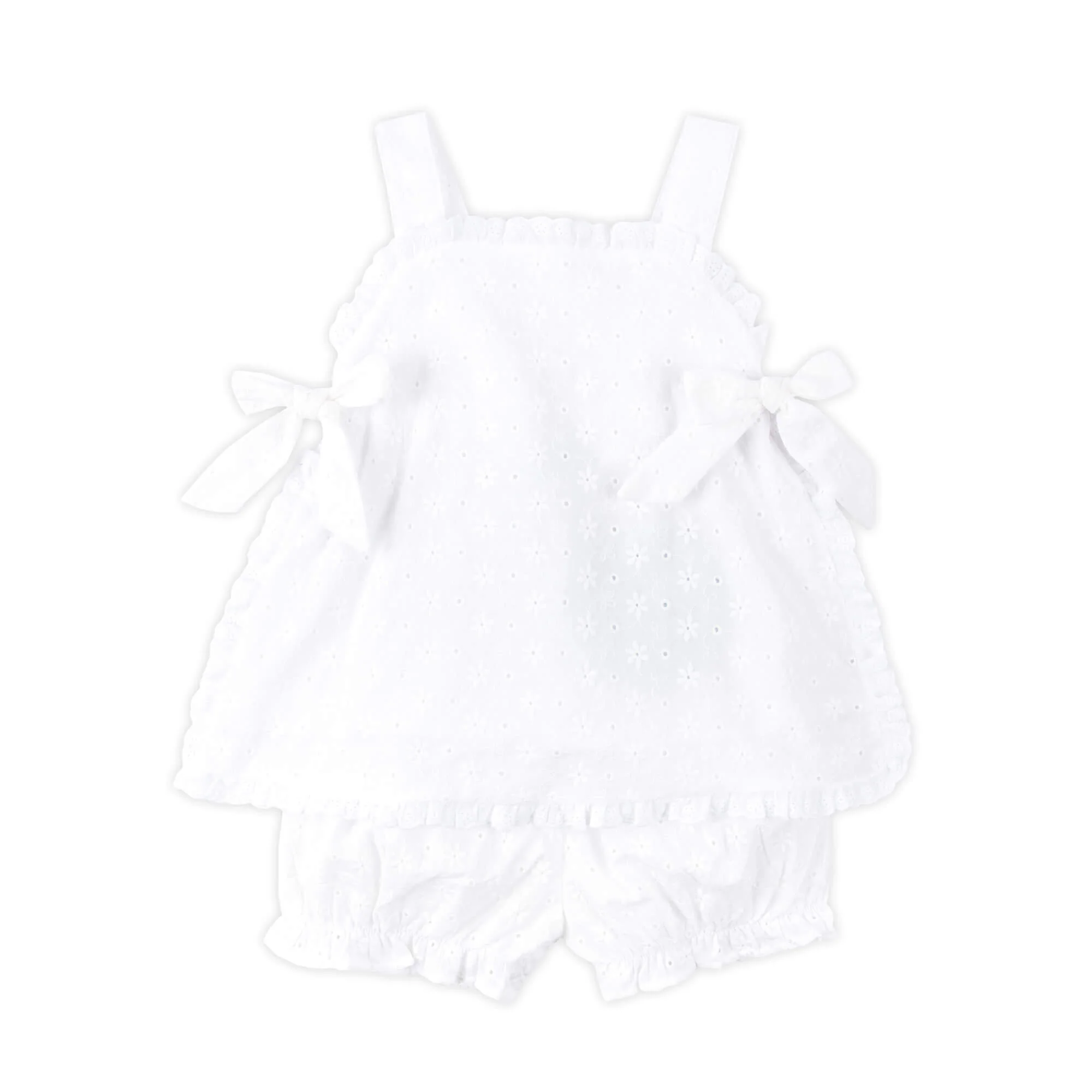 White Eyelet Lydia Bloomer Set - Image 2