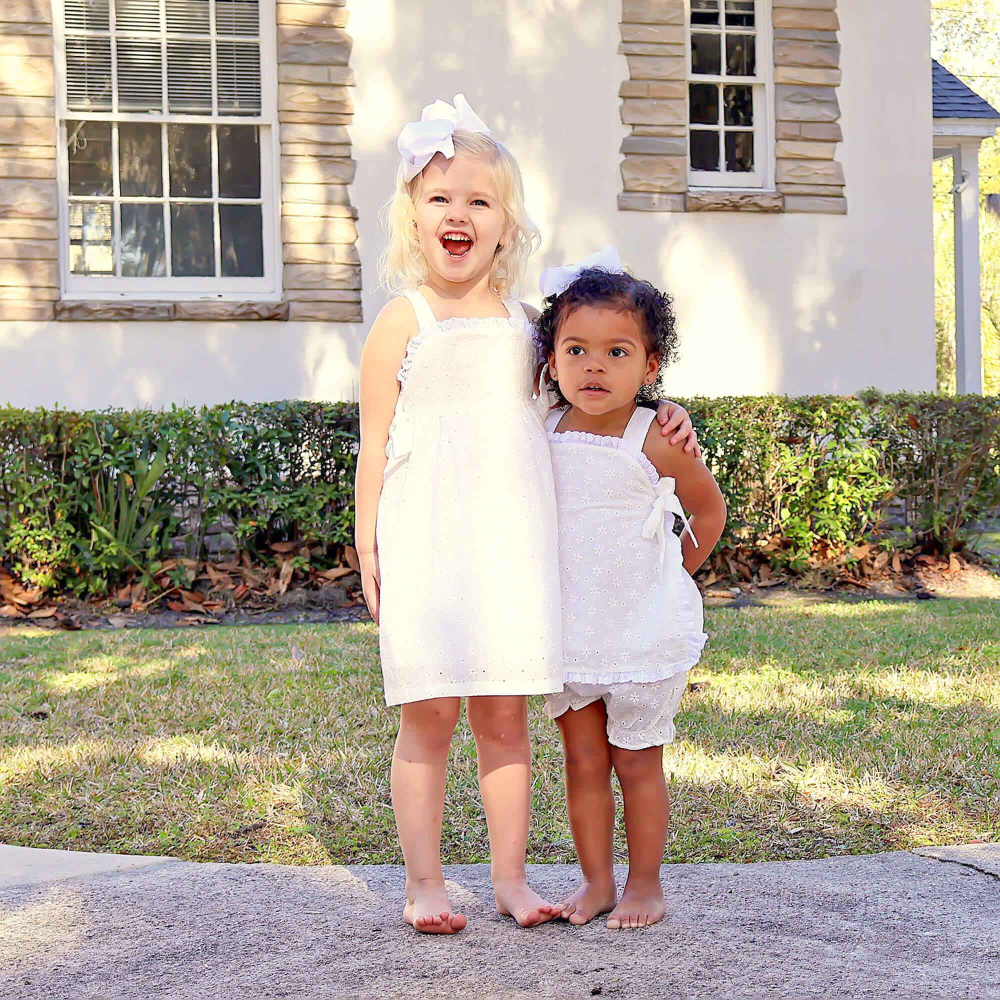 White Eyelet Lydia Bloomer Set - Image 5