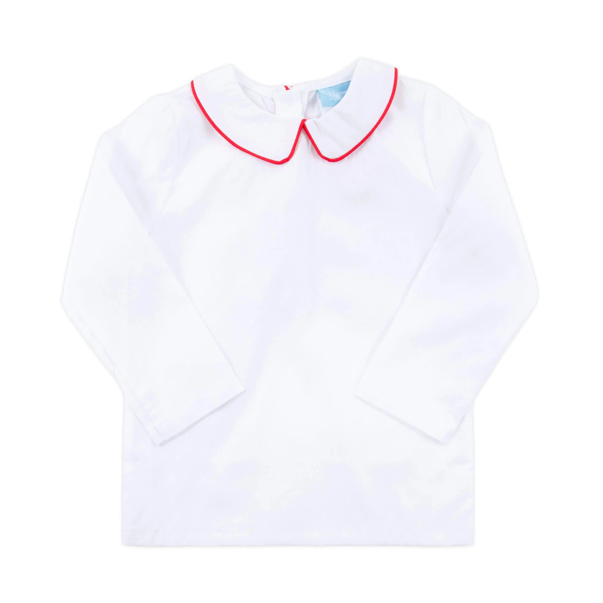 White Long Sleeve Undershirt with Red Trim - Image 3