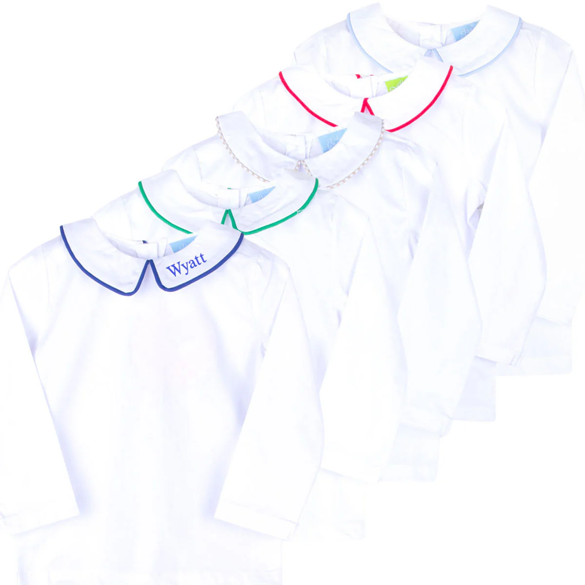 White Long Sleeve Undershirt with Red Trim - Image 5