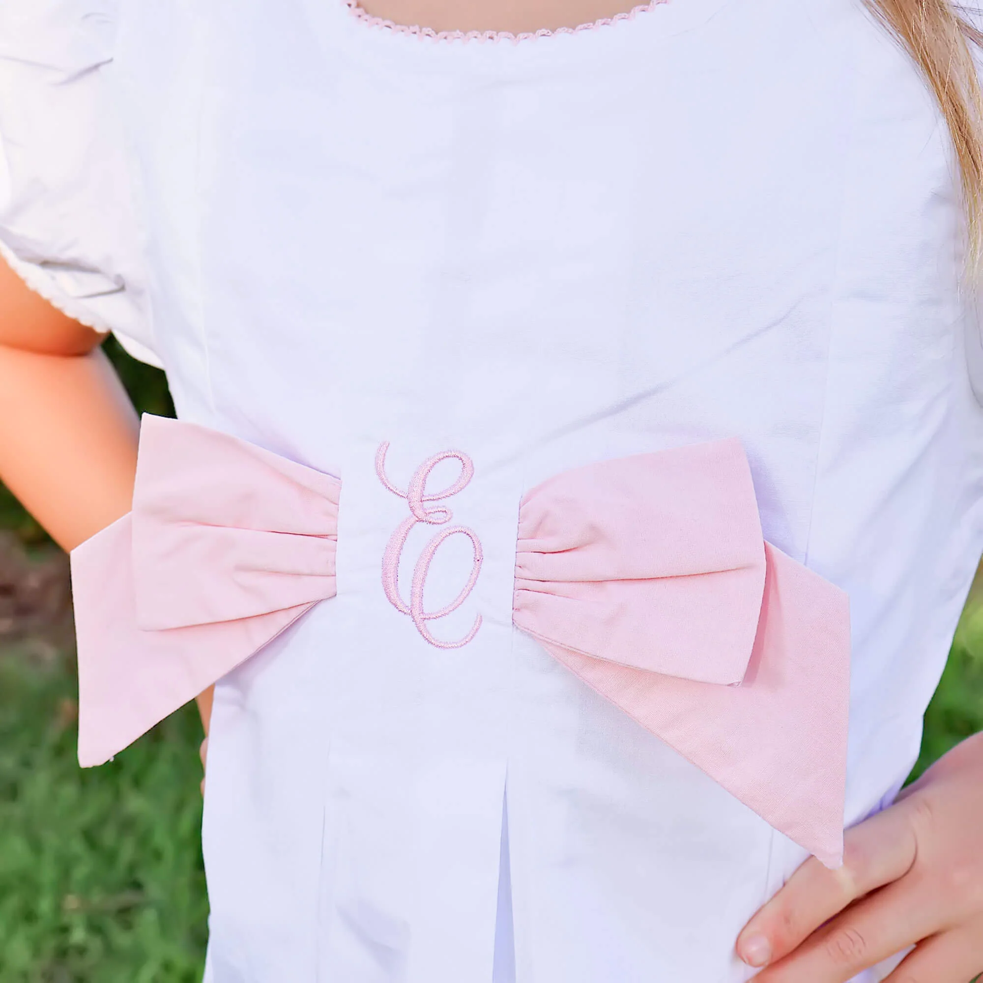 White & Pink Isabella Dress - Image 2