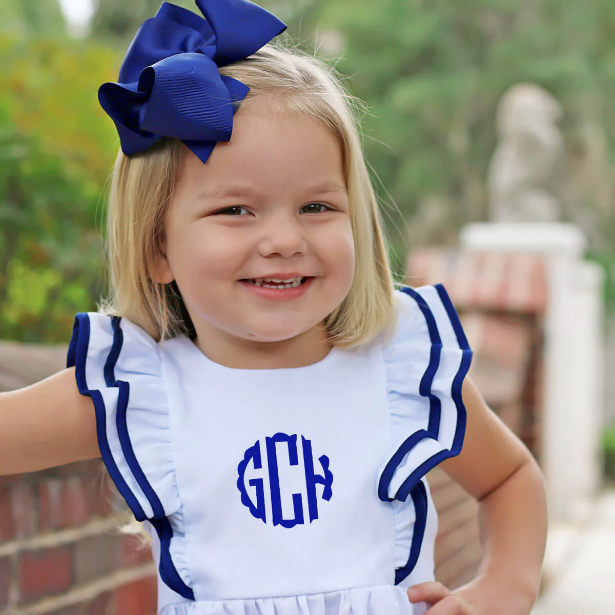 White & Royal Blue Alice Dress - Image 3