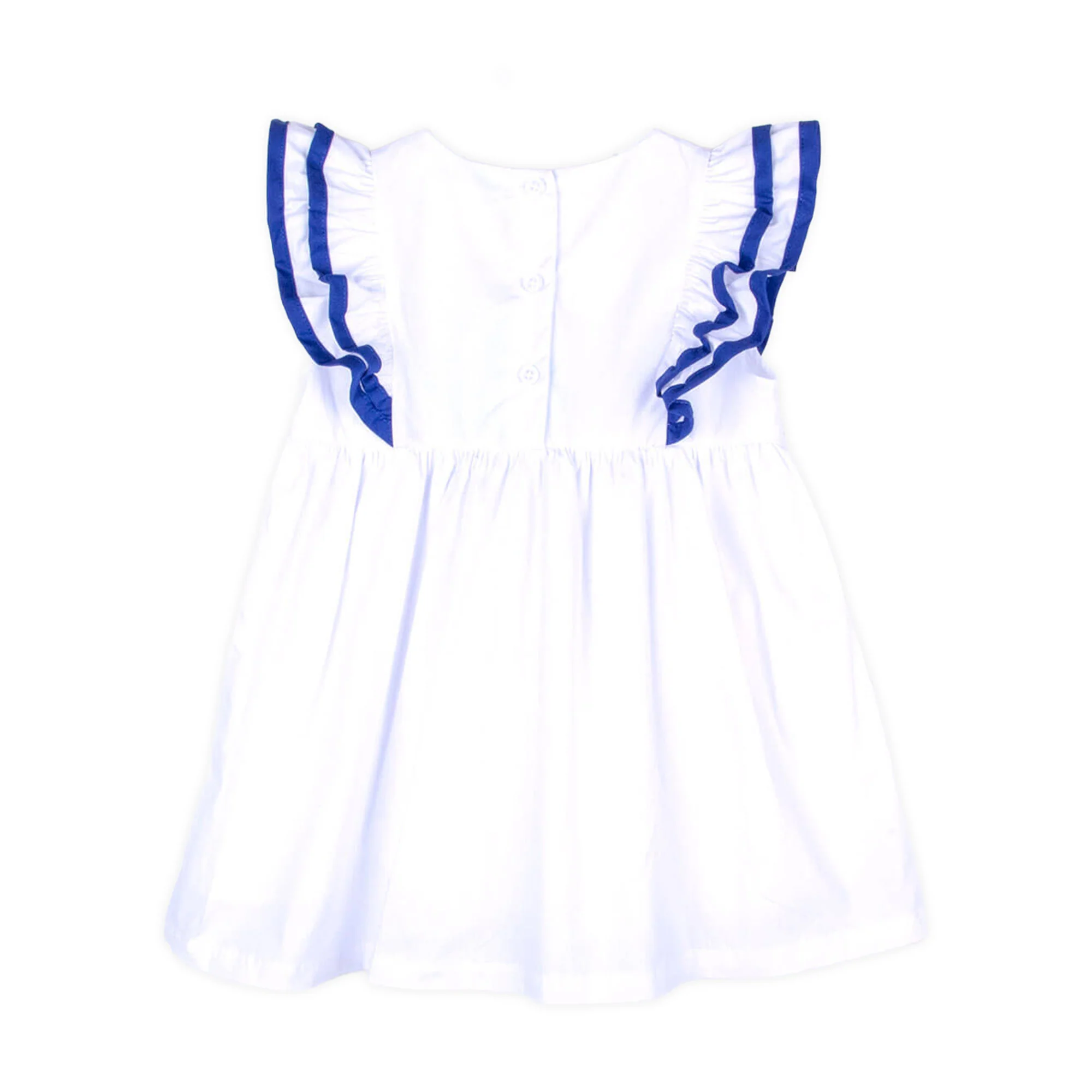 White & Royal Blue Alice Dress - Image 7