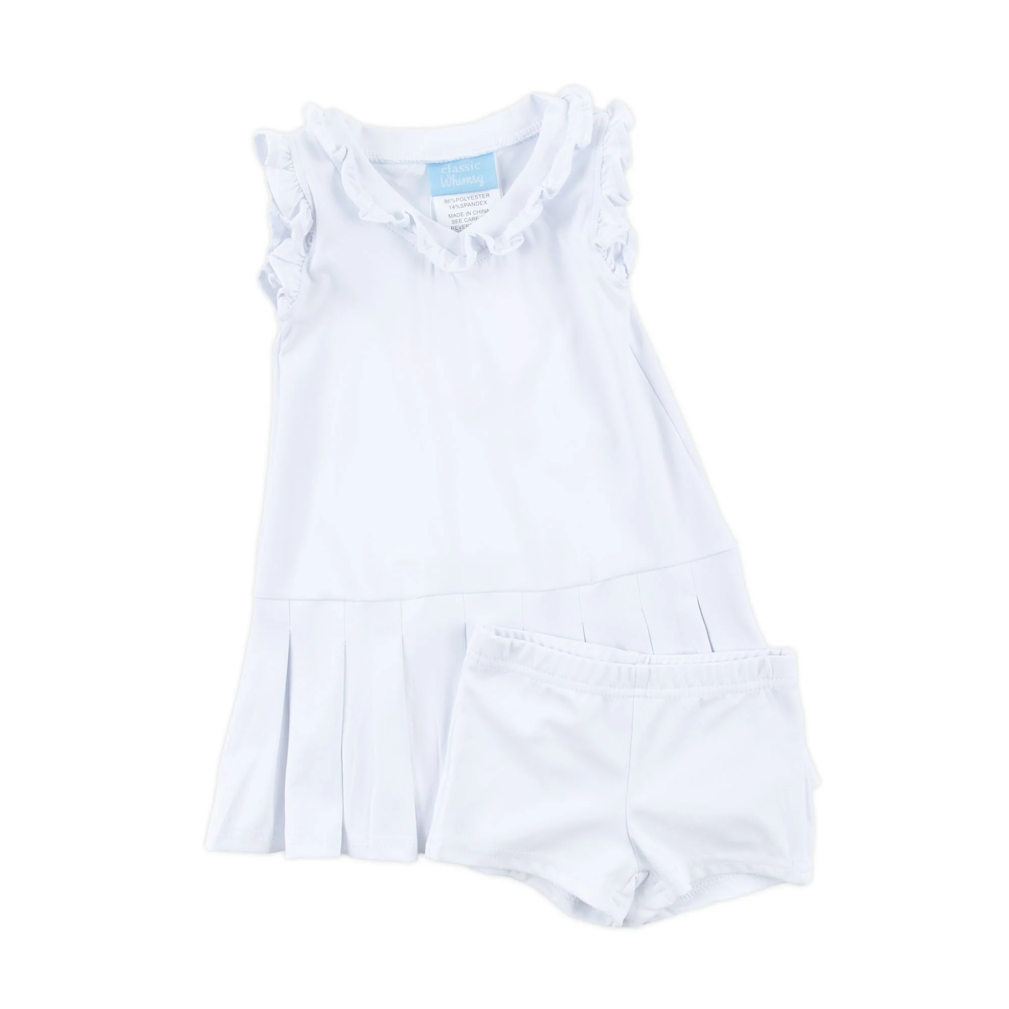 White Ruffle Tennis Dress - Image 3