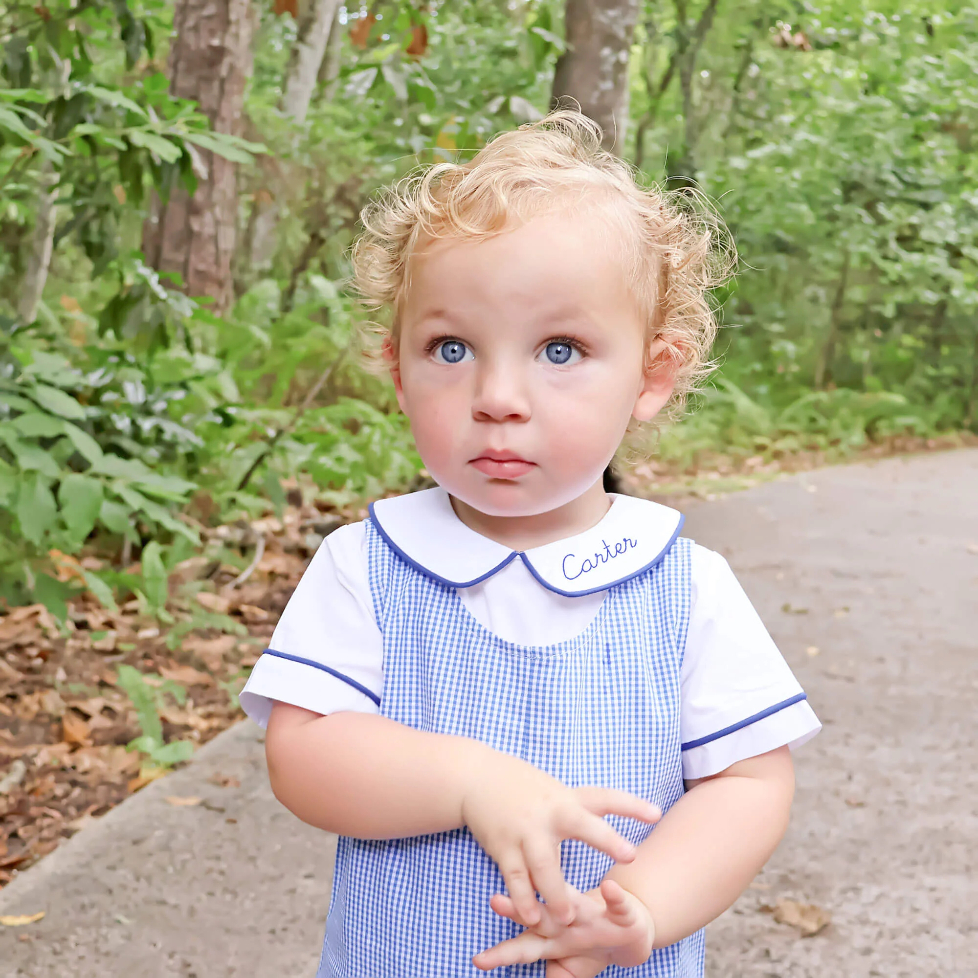 White Short Sleeve Undershirt With Royal Blue Trim - Image 2
