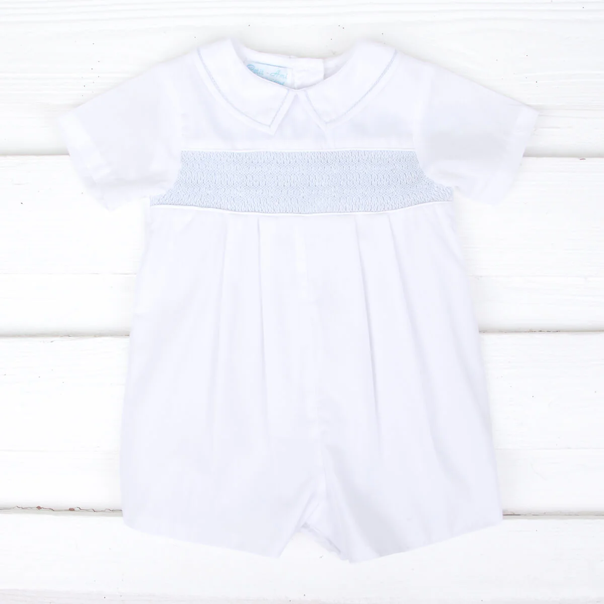 Classic Smocked Collared Shortall - Image 4