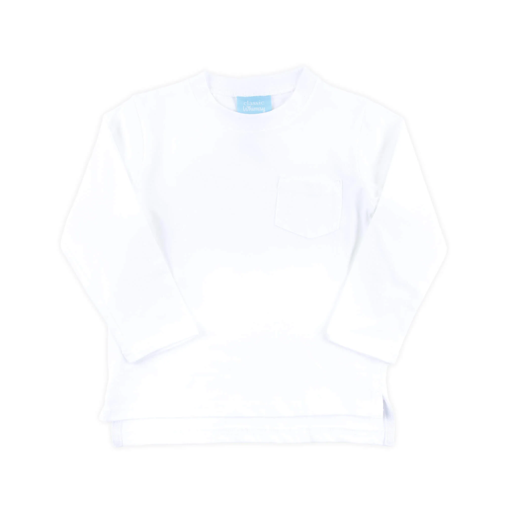 White Long Sleeve Pocket Shirt - Image 3