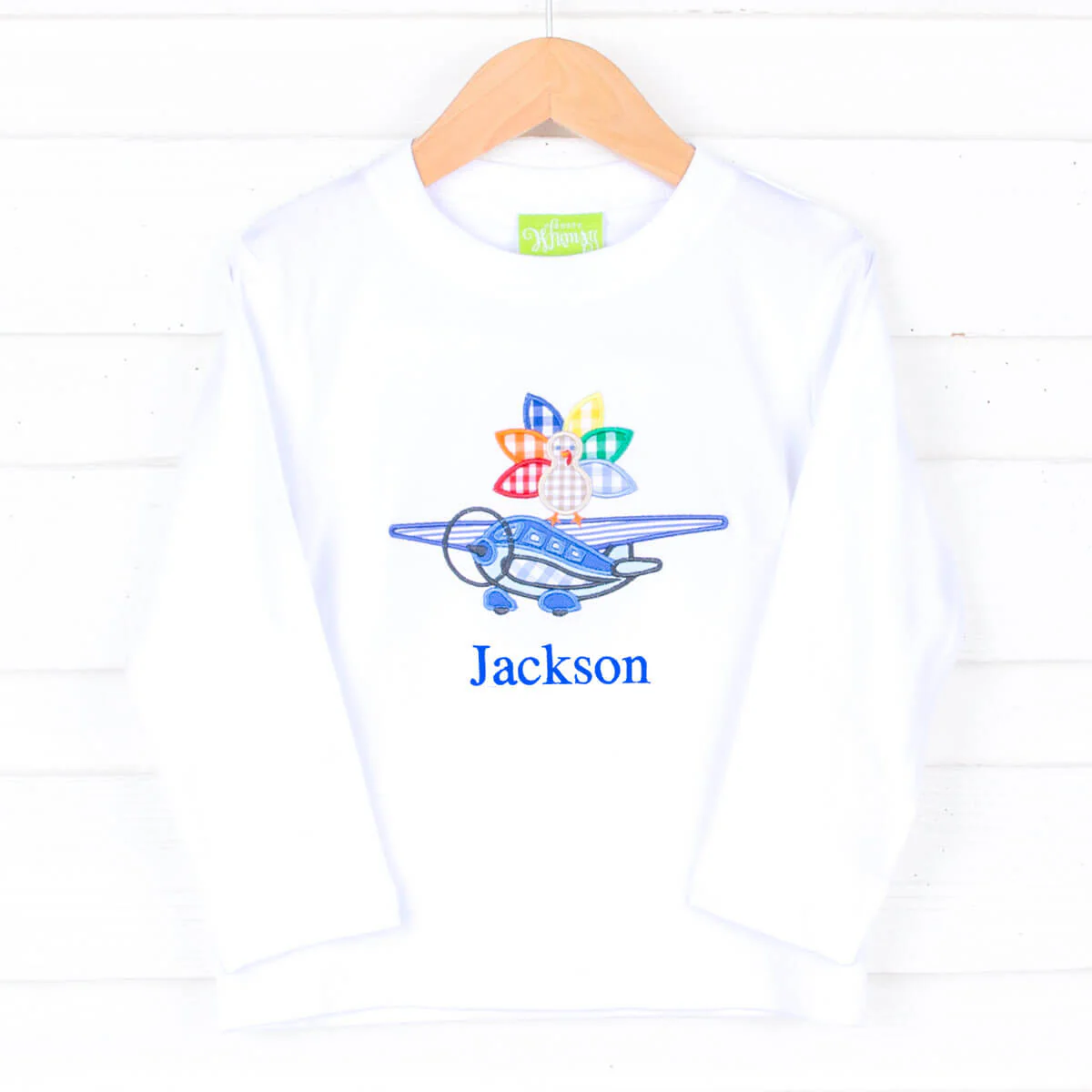 Turkey Airplane Long Sleeve White Shirt - Image 3