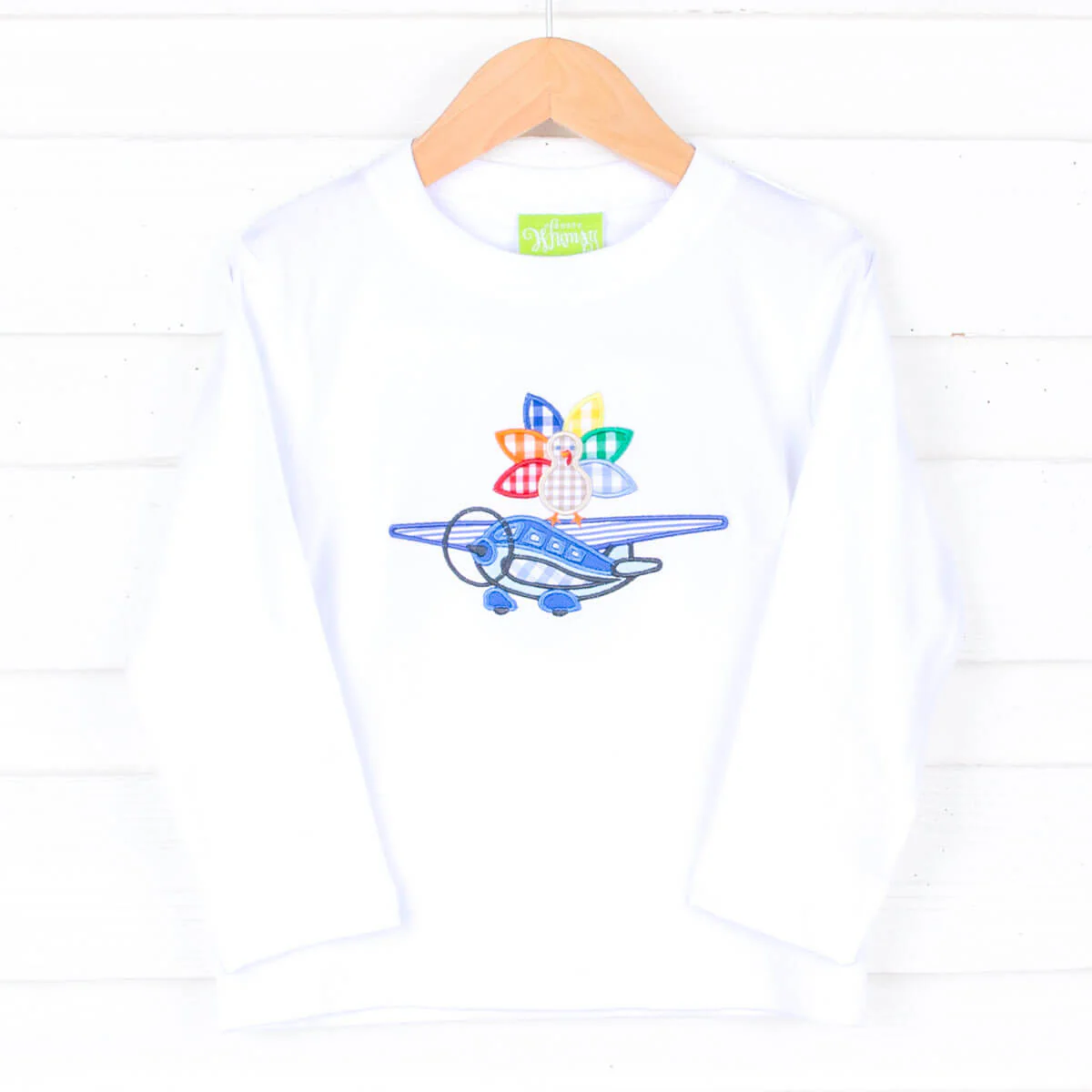 Turkey Airplane Long Sleeve White Shirt - Image 4