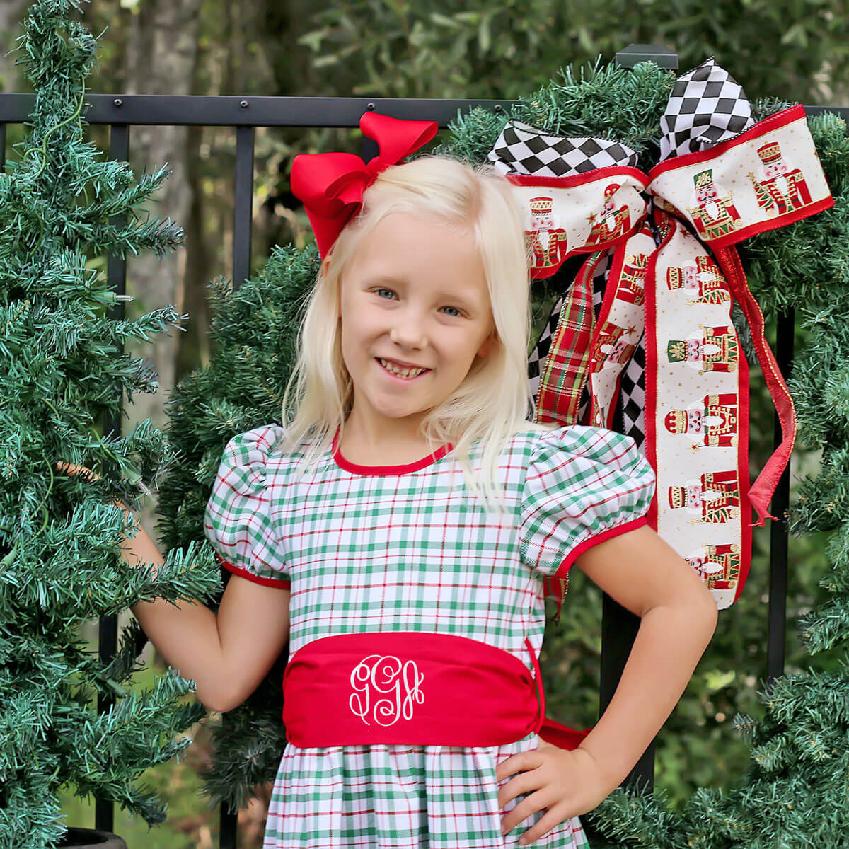 Windsor Plaid Sash Dress - Image 2