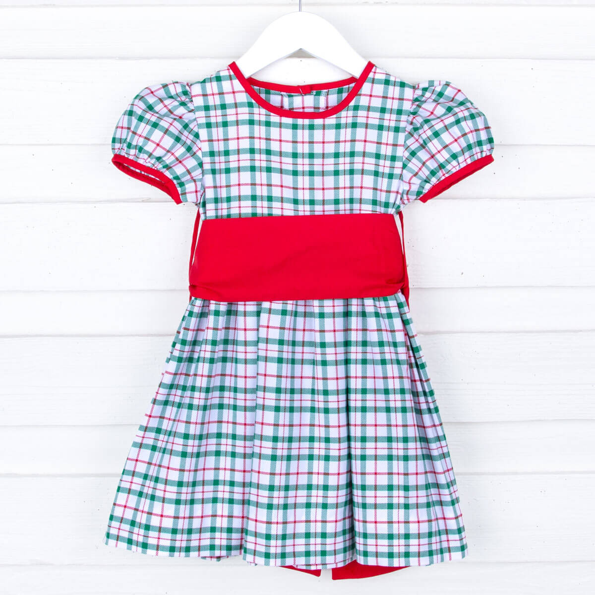 Windsor Plaid Sash Dress - Image 5