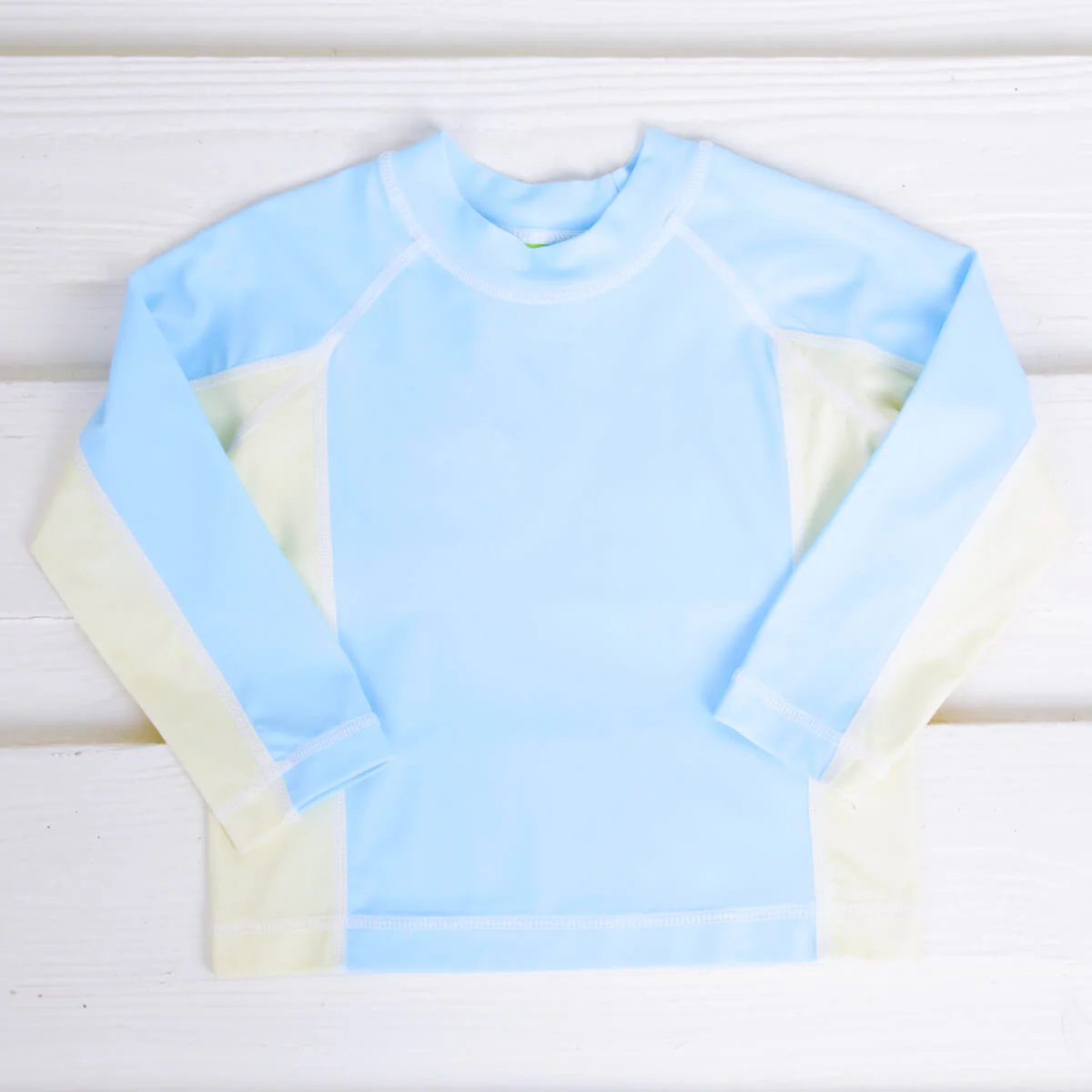 Yellow and Blue Long Sleeve Rash Guard - Image 3