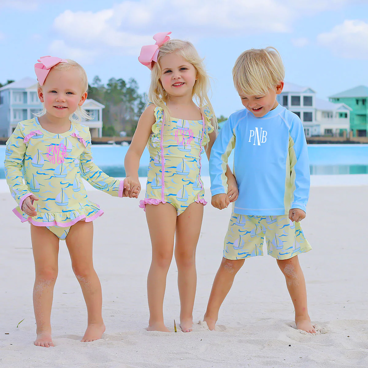 Yellow and Blue Long Sleeve Rash Guard - Image 4