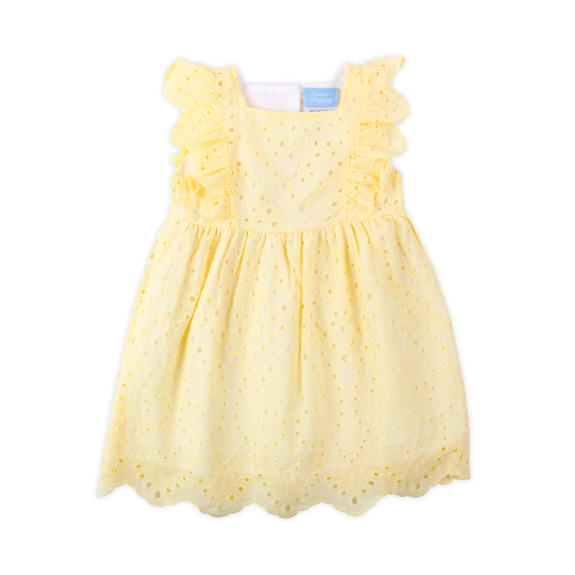 Yellow Eyelet Dress - Image 2