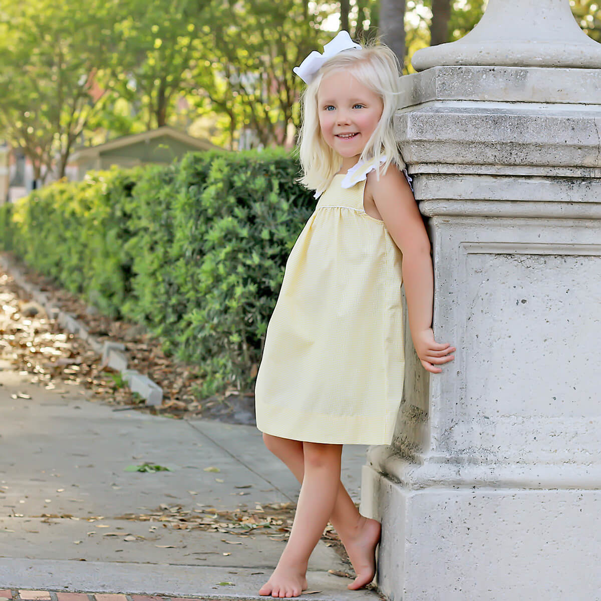 Yellow Gingham Lulu Dress - Image 3