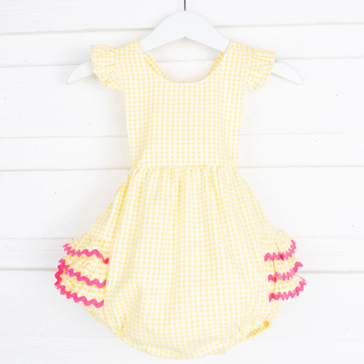 Yellow Gingham Ruffle Bubble - Image 2