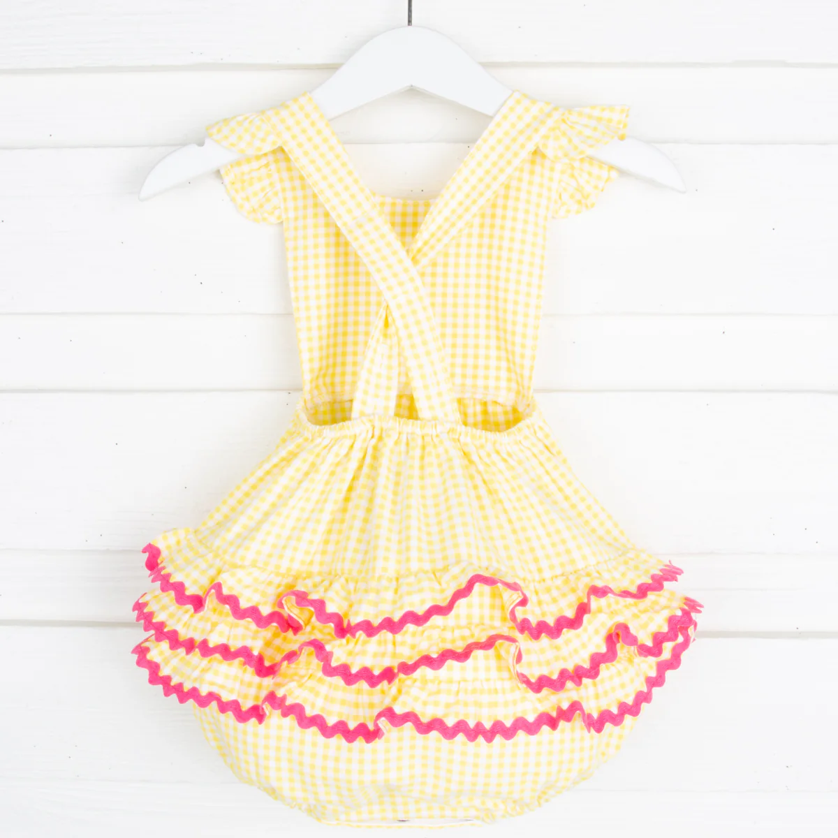 Yellow Gingham Ruffle Bubble - Image 3