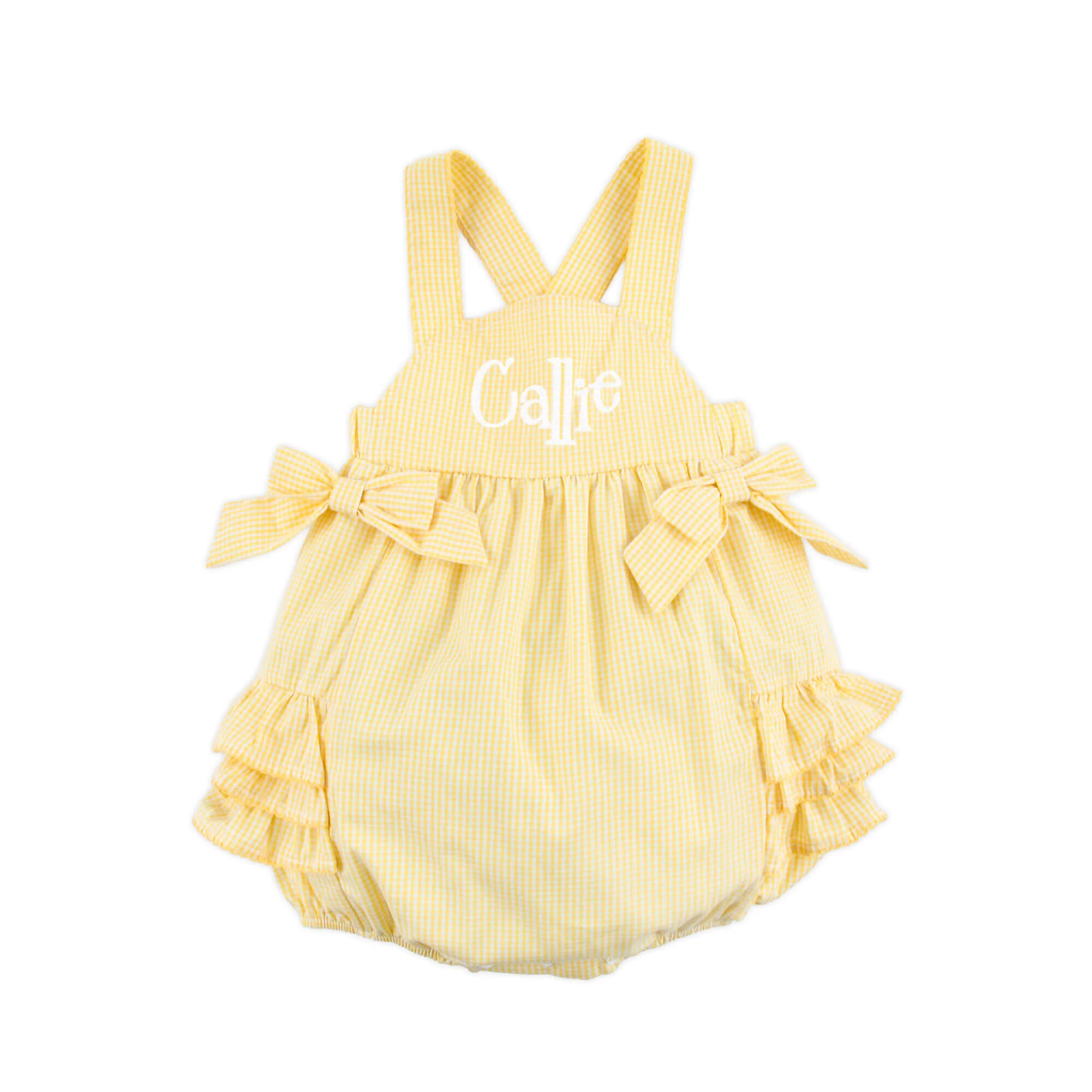 Yellow Gingham Skyler Bubble - Image 2