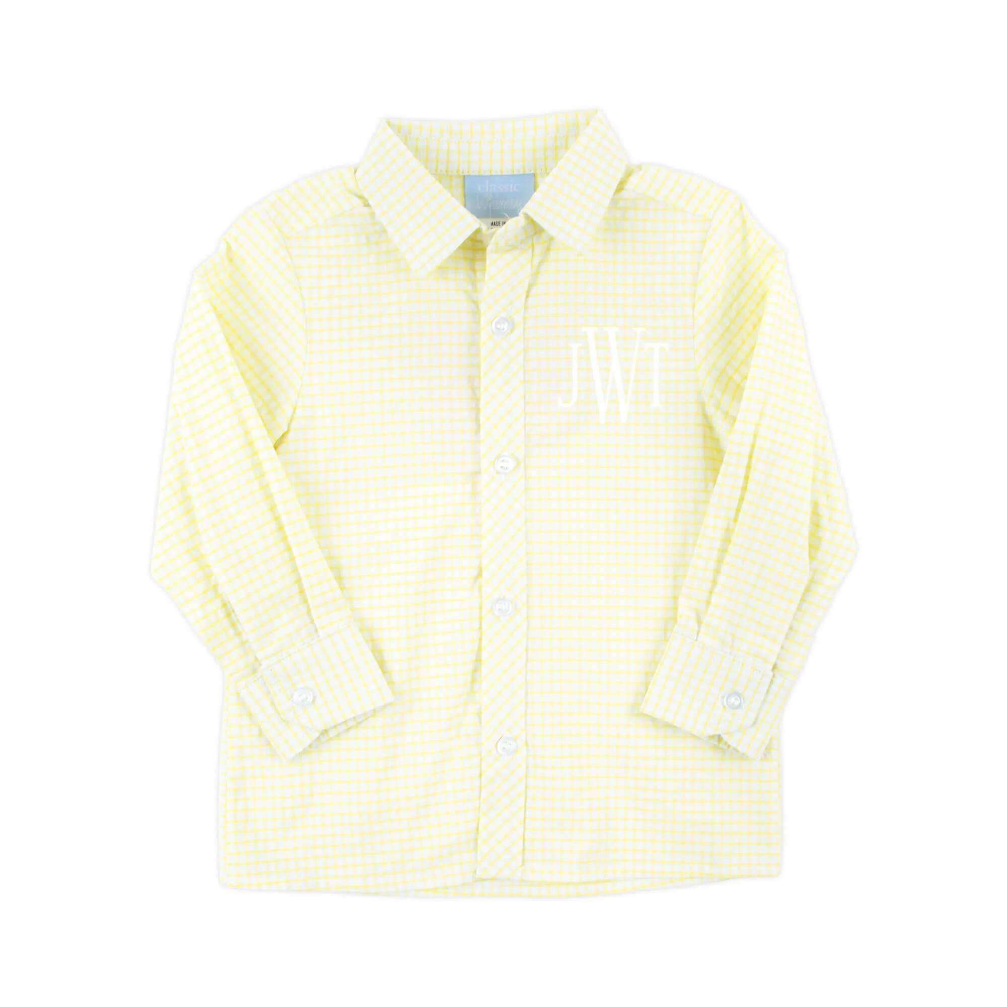 Yellow Windowpane Button Down Shirt - Image 2