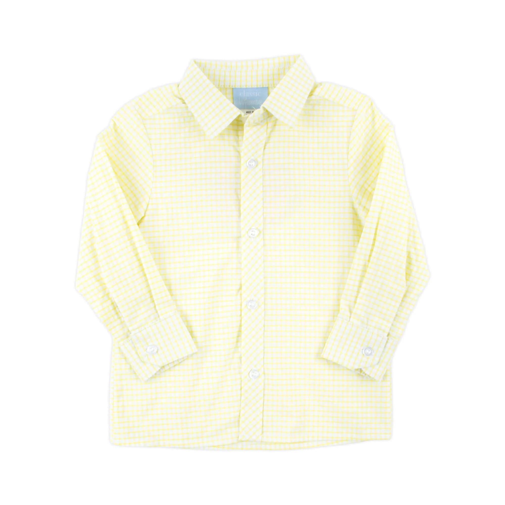 Yellow Windowpane Button Down Shirt - Image 5